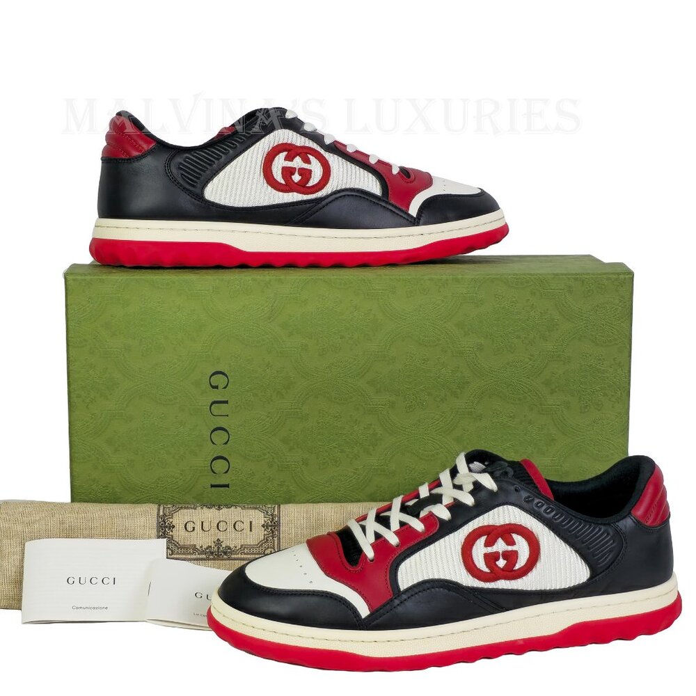 GUCCI SNEAKERS MENS MAC 80 EMBROIDERED SHOES w LOGO sz 7.5G US 8 - Picture 14 of 14